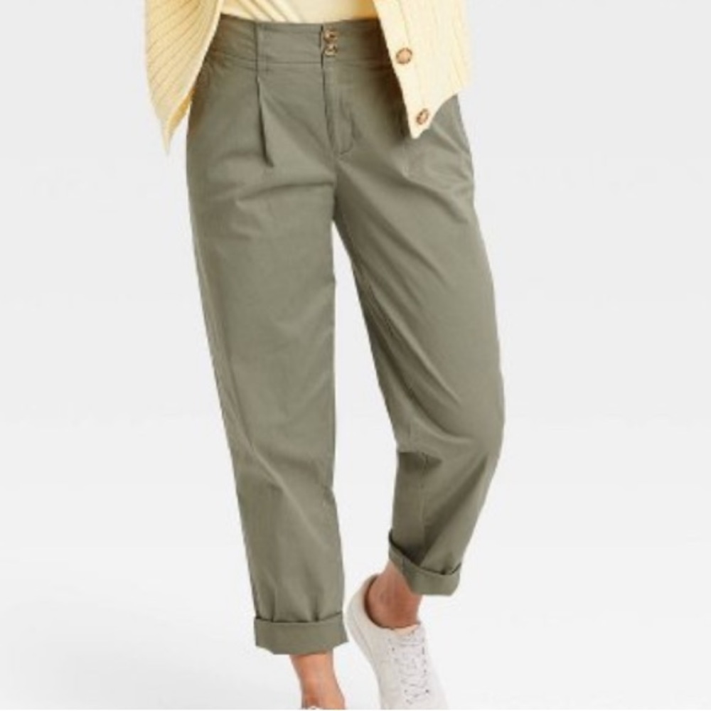 Women's High-Rise Pleat Front Tapered
Chino Pants - A New Day™ NWT